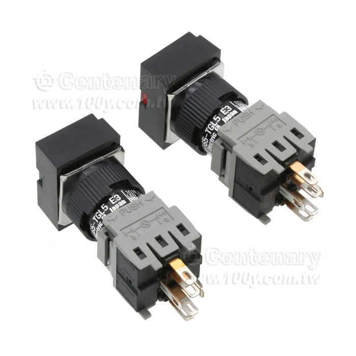 Fuji Electric矩形帶燈按鈕開 紅色1NO+1NC - 149467 產品圖片