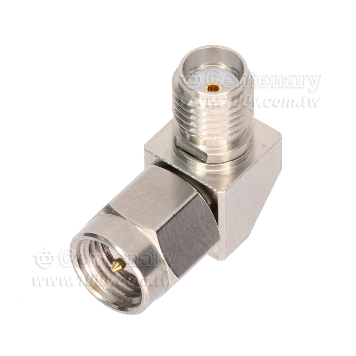 Mitered SMA Plug To SMA Jack 18GHz VSWR 1.15 - 93416 Product Image