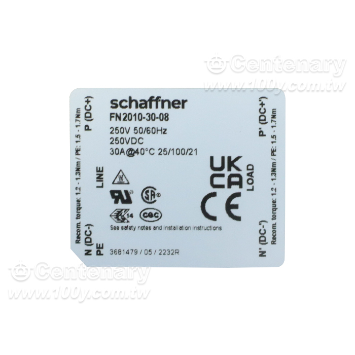 Schaffner_單相EMI濾波器 30A 250V - 153027 產品圖片