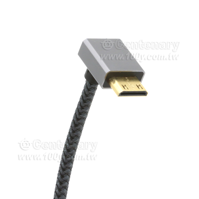MiniHDMI公彎頭轉HDMI母全長20CM - 153616 產品圖片