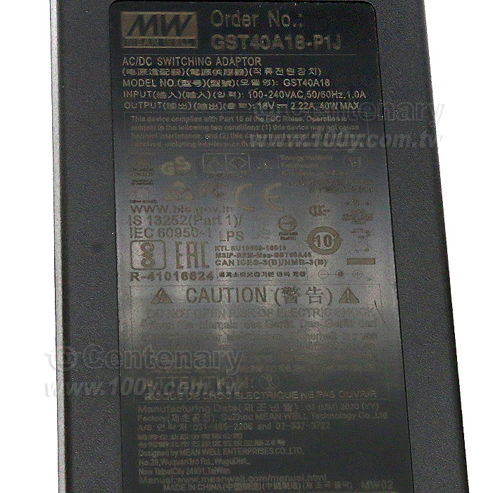 18V/2.22A  Adapter - 154759 Product Image
