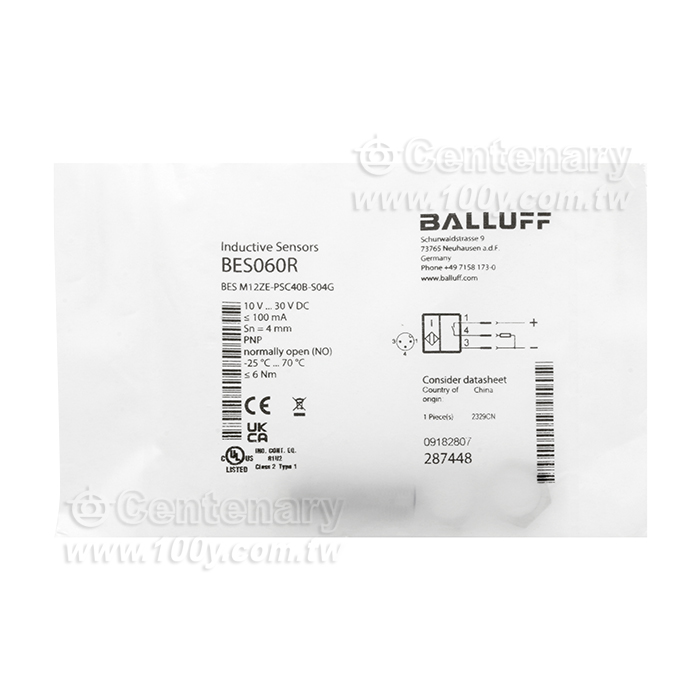 BALLUFF_Inductive Sensor - 93915 Product Image