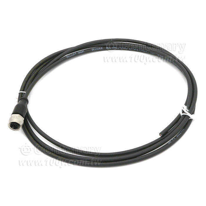 5P母頭 M12單頭連接線 2M - 93929 產品圖片