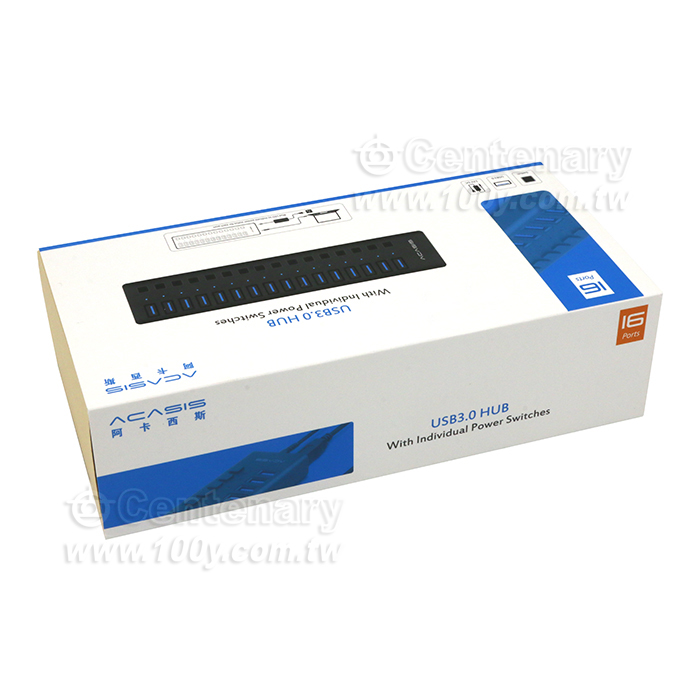 Acasis USB3.0分線器帶電源16口 - 155781 產品圖片