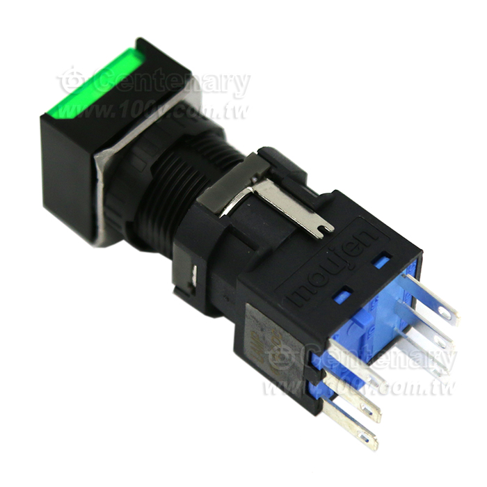帶燈按鍵開關 6V 綠色 - 94339 產品圖片