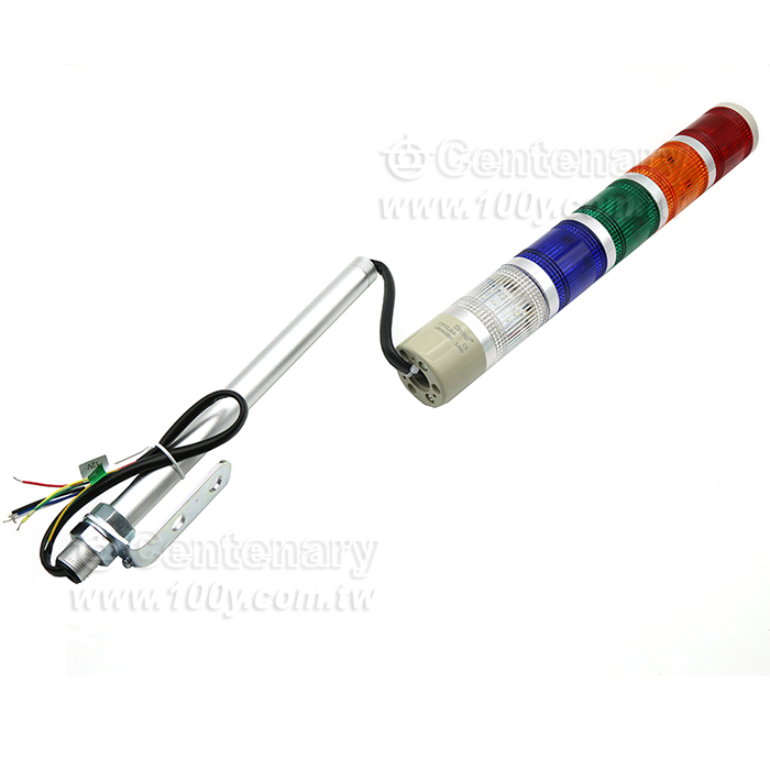 φ50桿式五層警示燈 12VAC/DC 紅橙綠藍白 - 94254 產品圖片