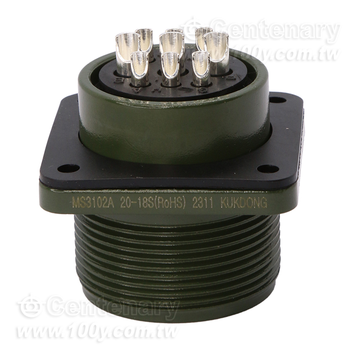 9P Box Mount Receptacle - 93888 Product Image
