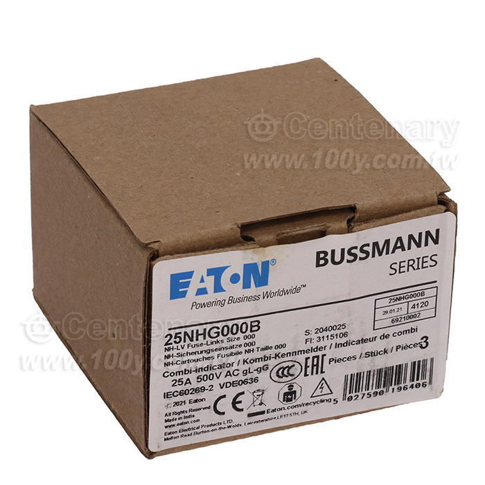 Bussmann   Gg/Gl慢鎔型熔斷器25A 500V - 49142 產品圖片