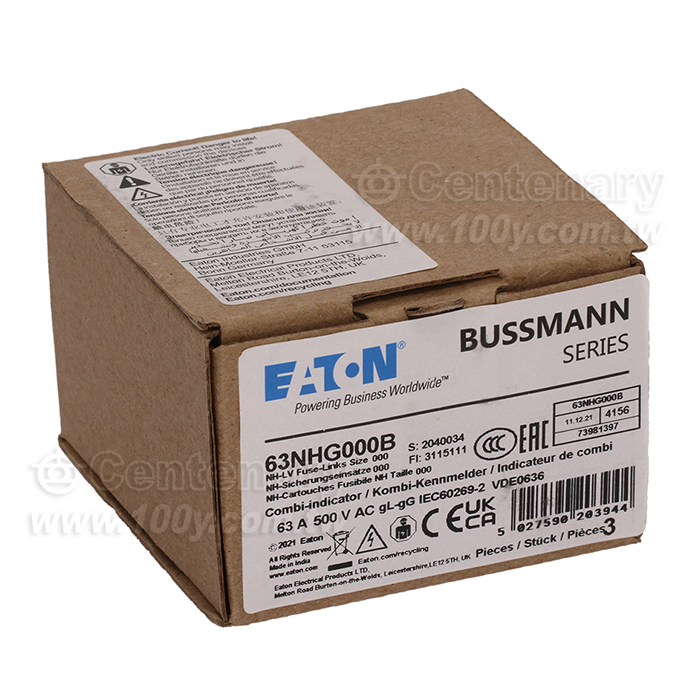 Bussmann   gG/gL慢鎔型熔斷器(無鉛) 63A/500V - 49149 產品圖片