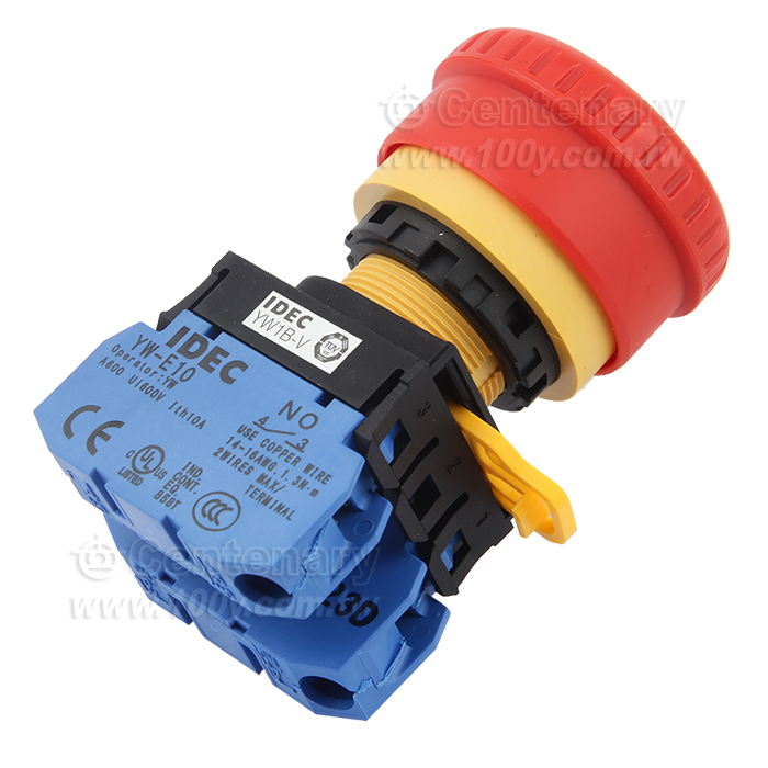 和泉_φ22緊急停止按鈕開關-非照明型-大蘑菇頭形2NO - 148366 產品圖片