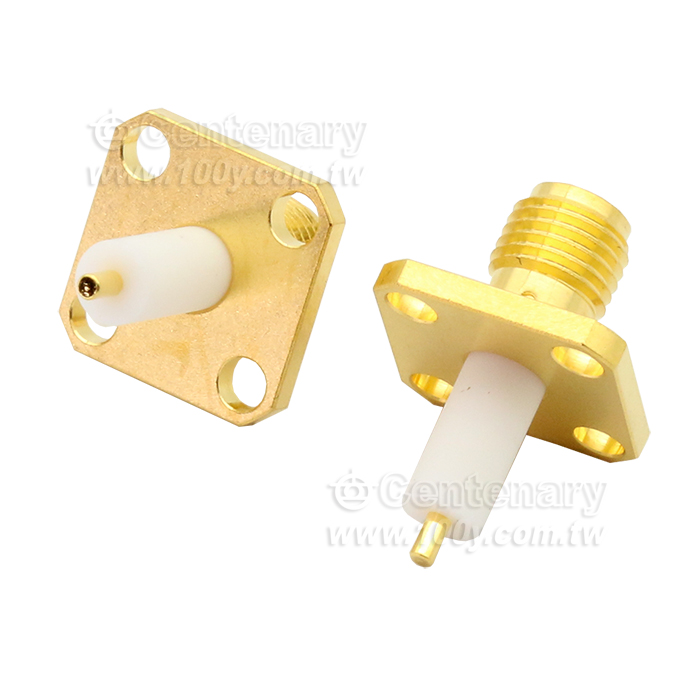 SMA Jack SQ 12.7mm 4 Hole Flange  - 94853 產品圖片