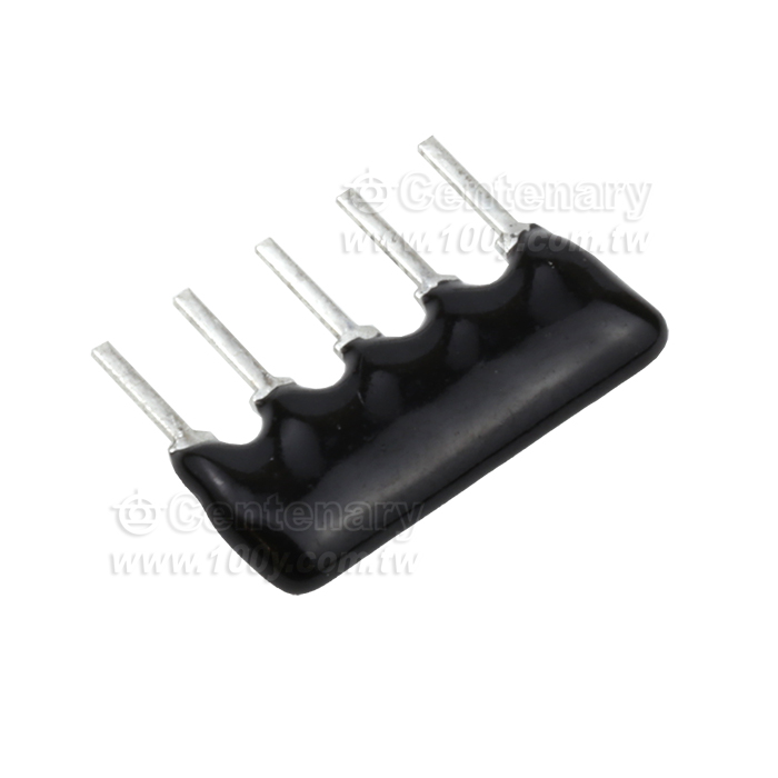 A-Type 5Pins 1/8W SIP Resistor Networks - 16801 Product Image