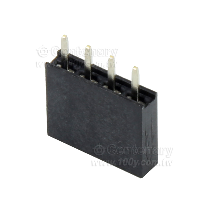 4P單排針母座 P:2.54mm - 81904 產品圖片