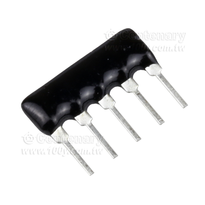 A-Type 5Pins 1/8W SIP Resistor Networks - 159864 Product Image