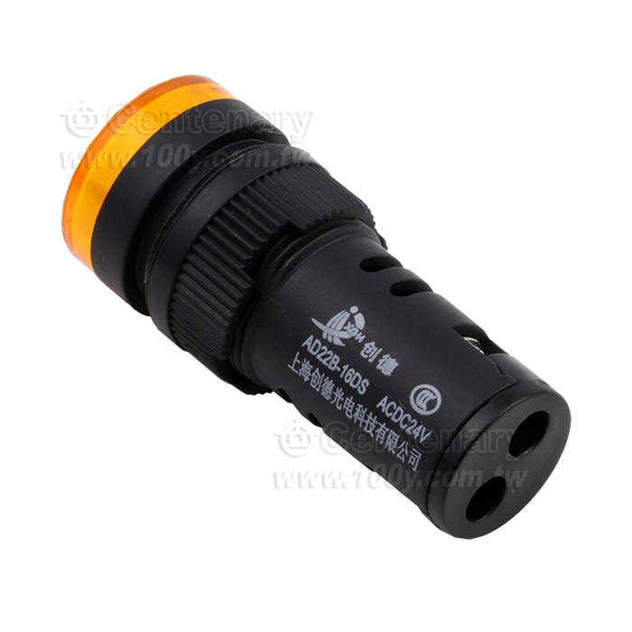 LED電源指示燈 16mm AC/DC24V 黃色 - 131231 產品圖片