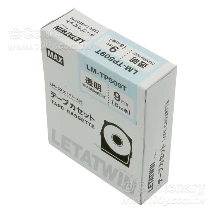 9mm標籤貼紙 透明底黑字  - 95003 產品圖片