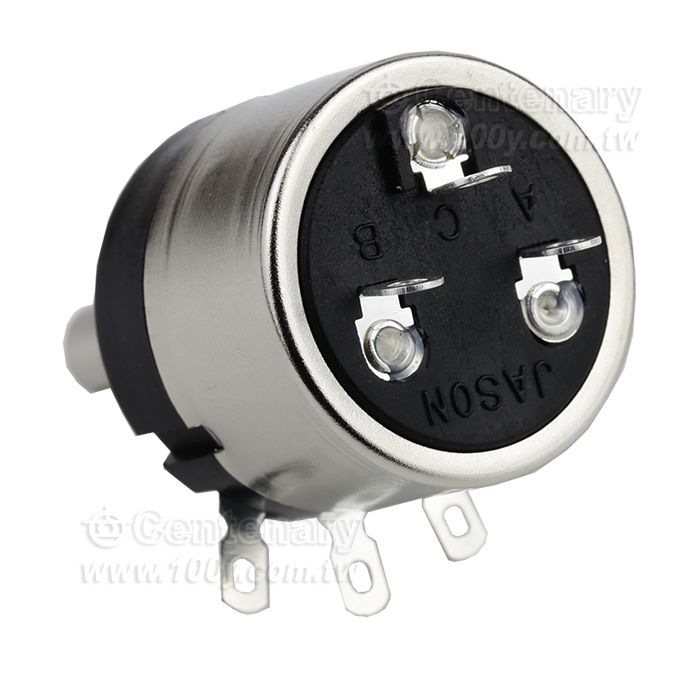 帶開關單聯精密可調電位器 F軸（半剖）10kΩ - 161599 產品圖片