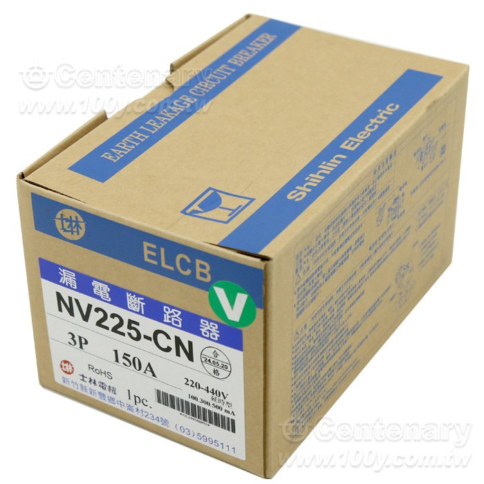 漏電斷路器 3P/150A 延時型 100-300-500mA切換 - 95225 產品圖片