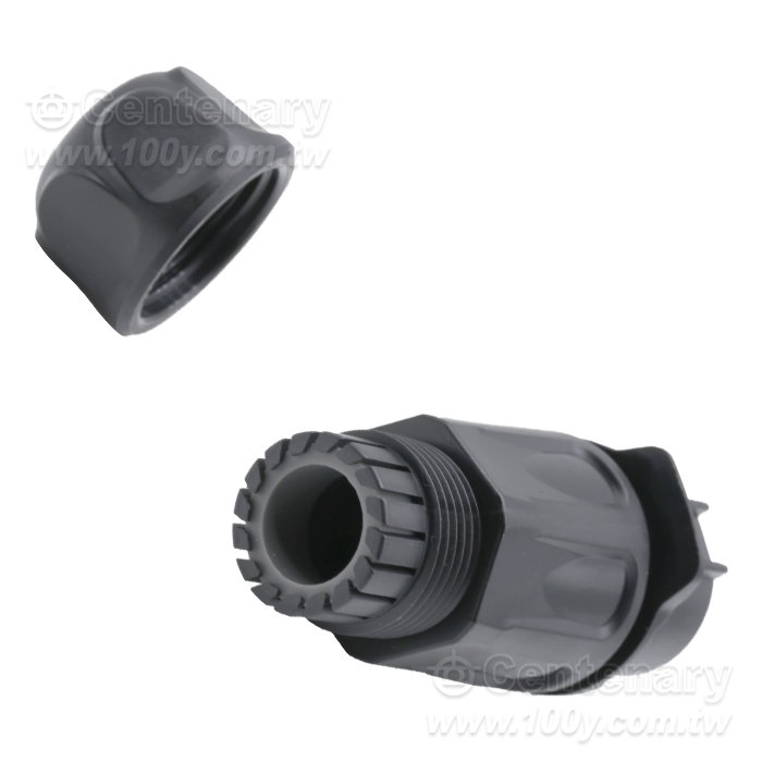 Cnlinko LP20 type 7-core butt female plug Plastic welded type (anti-stay +φ12mm tail seal ring) - 162629 Product Image