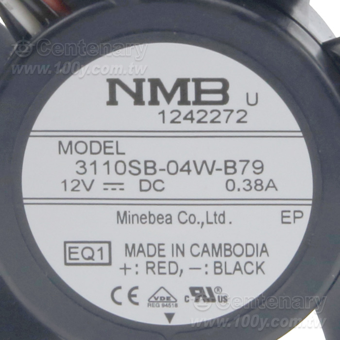 NMB_DC12V 80*80*25mm  0.26A/3.12W 39.5dB - 162743 產品圖片
