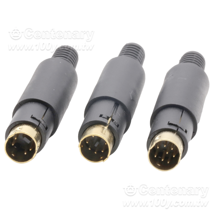 迷你 MD6 DIN 公插頭 6P 銅鍍金 - 162762 產品圖片