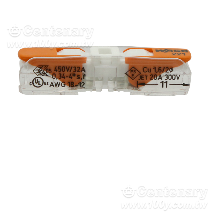 快速接頭 一進一出 橘色透明 AWG20-10 - 163019 產品圖片