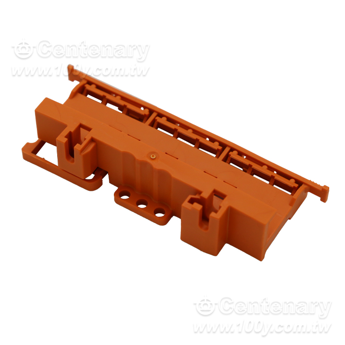 WAGO 221 Series Stand - 6 mm2; Suitable for DIN-35 rail mounting/screw mounting; orange - 163020 Product Image
