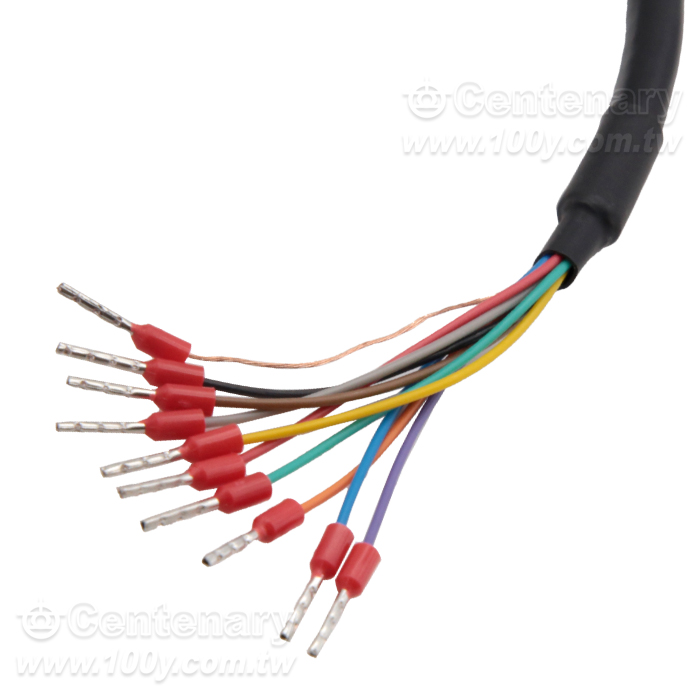 DB9單頭帶端子串口線  公頭 純銅26AWG - 163872 產品圖片