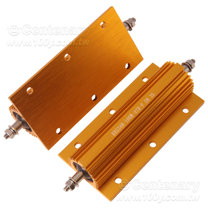 100W 無感黃金鋁電阻 47ohm ±1% - 162929 產品圖片