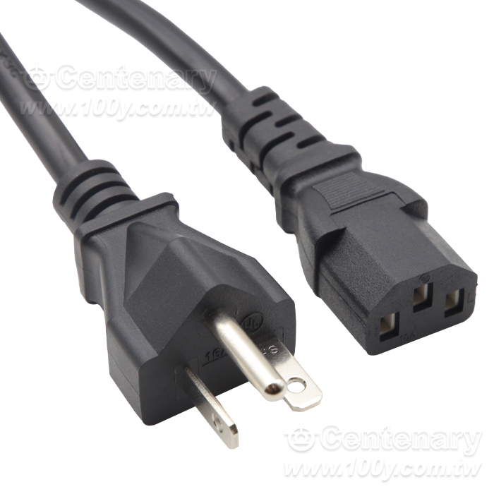 16AWG(1.5mm2)USA Style 3-Conductor Power Cord VED 1.8M - 163034 Product Image