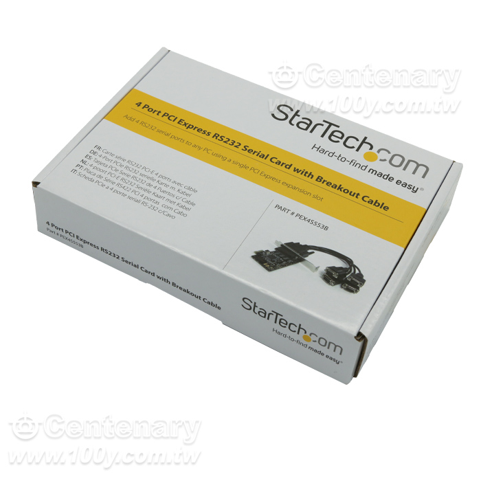 StarTech.com 4 埠 PCI Express RS232 串列配接卡 - 163370 產品圖片