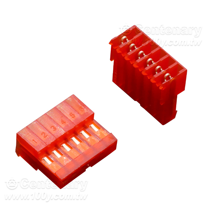 TE_MTA-100  P:2.54mm Female Plug 6P  22 AWG - 163497 Product Image