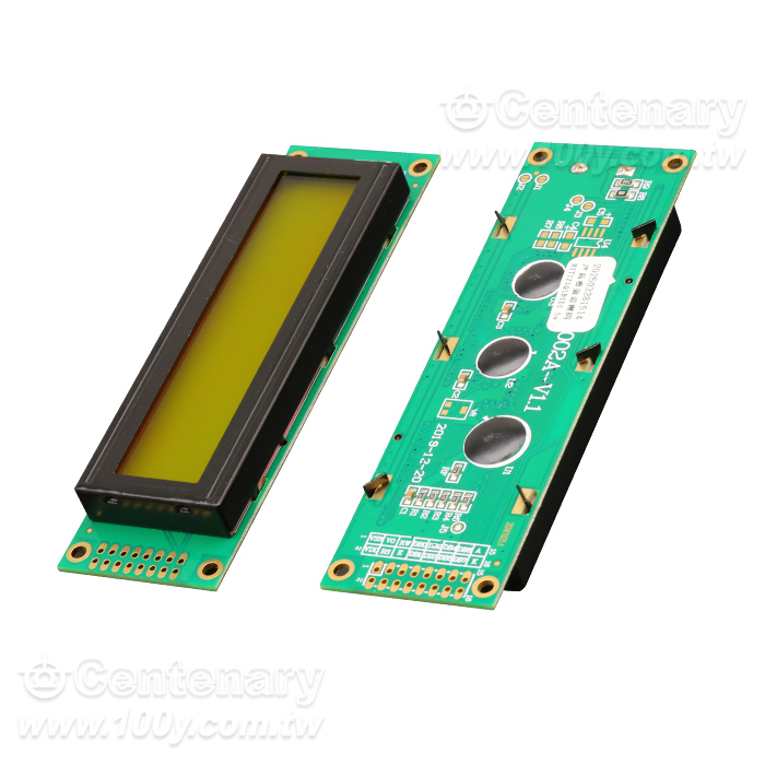 20*2 字符型 LCD 5V (黃綠底黑字) 並口  居中接口 - 163640 產品圖片