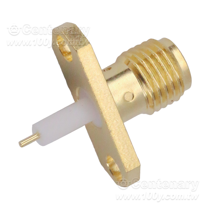 SMA Jack 16mm 2 Hole Flange With Round Contact - 96243 產品圖片