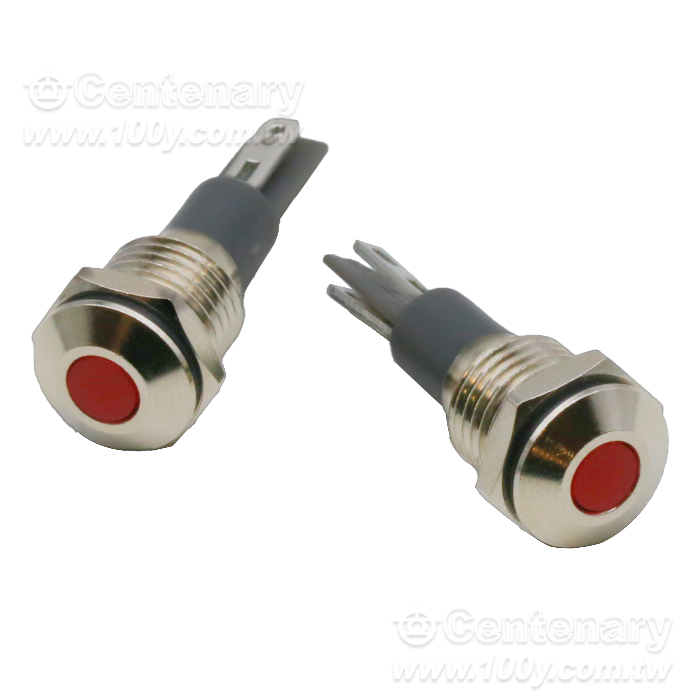 開孔10mm平頭指示燈-12-24V-紅 - 79806 產品圖片