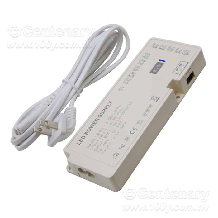 LED cabinet and wardrobe light strip power transformer 12V/100W - 163801 Product Image