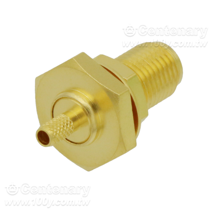 SMA Jack Crimp Bulkhead; IP67 Mated - 97235 Product Image