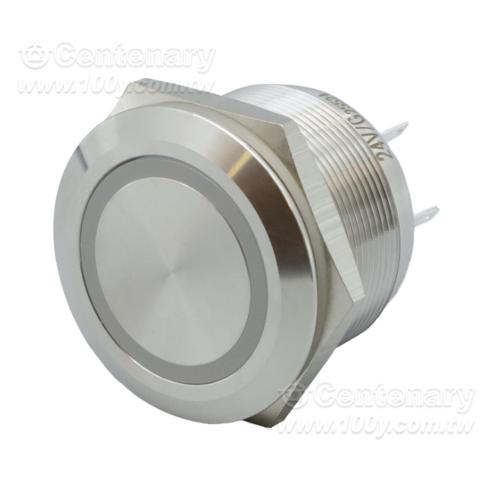 30MM 金屬按鈕開關 綠光 DC24V - 164646 產品圖片