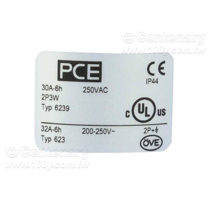 CEE-Inlet Flange 70*70 Straight 30A 2P3W 6h IP44 UL - 97684 Product Image