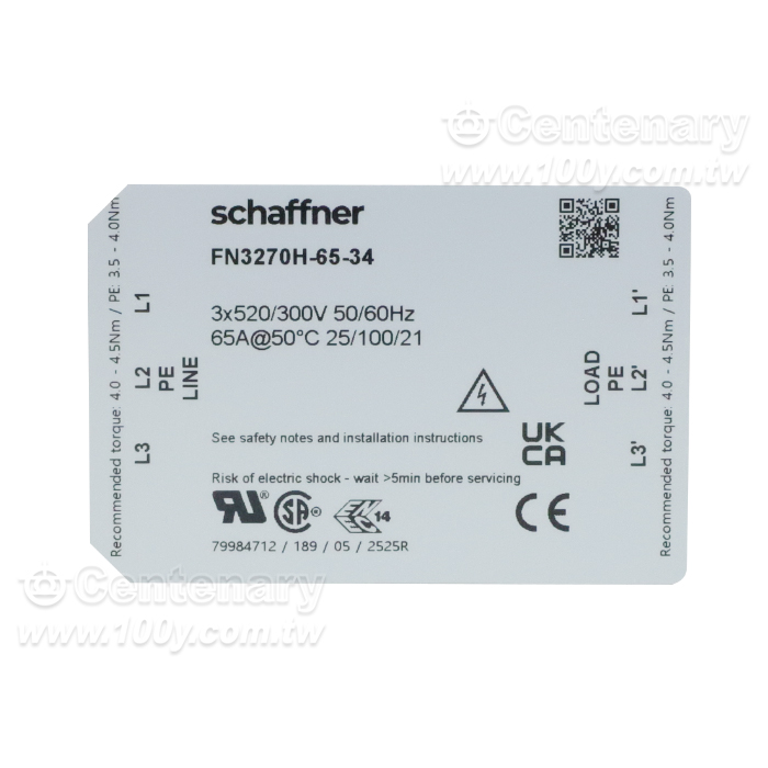 Schaffner緊湊型三相EMC/RFI濾波 - 99668 產品圖片