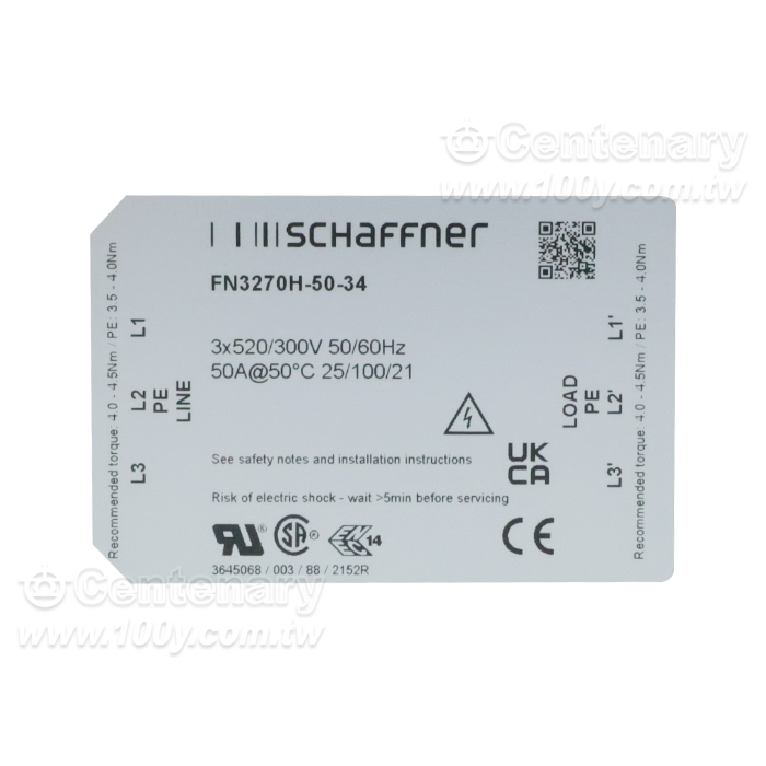 Schaffner_三相RIF濾波器 50A/520VAC 底盤安裝 - 150212 產品圖片