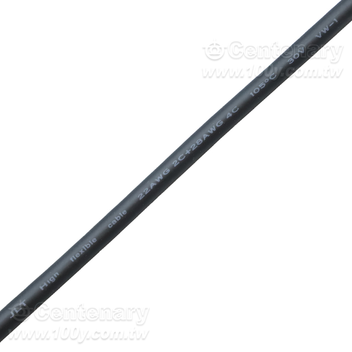 6P連接器 座裝孔/母插座 帶線 1M - 164775 產品圖片