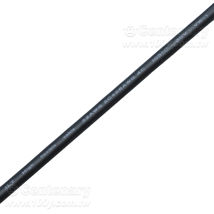 6P連接器 座裝針/公插座 帶線 1M - 164777 產品圖片