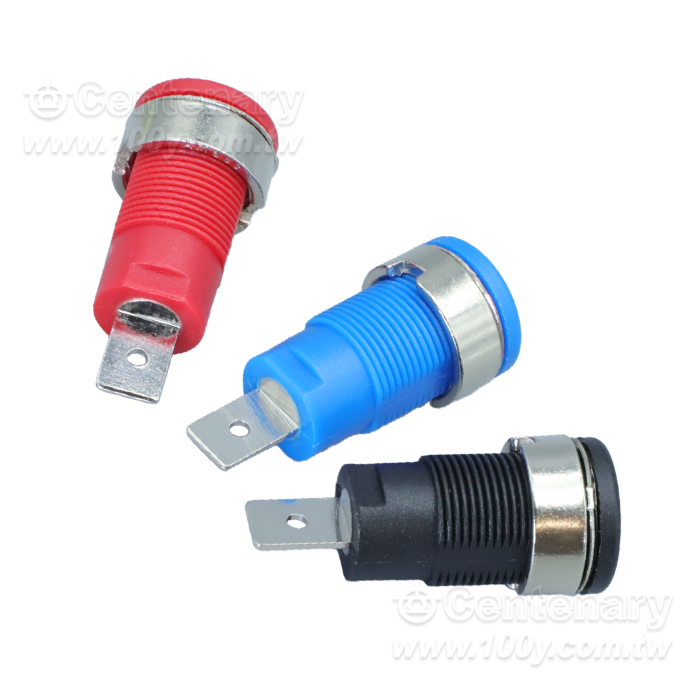 4mm safety panel socket, terminal post, plug, banana socket, nickel-plated - 164957 Product Image