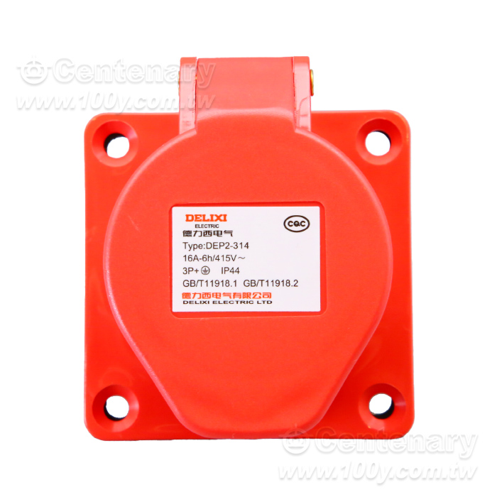 工業插座連接器-4芯16A/415V防水防塵IP44級 暗裝 - 164996 產品圖片