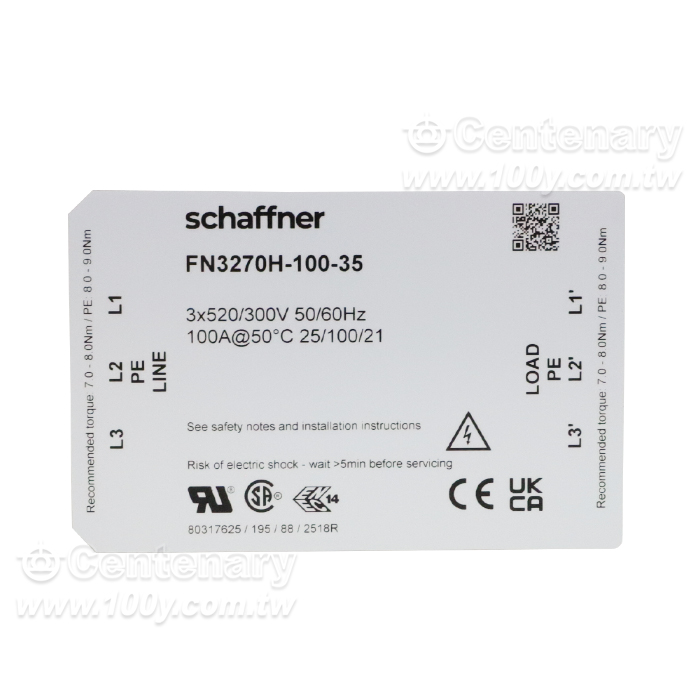 Schaffner_三相RIF濾波器 100A/520VAC 底盤安裝 - 150214 產品圖片