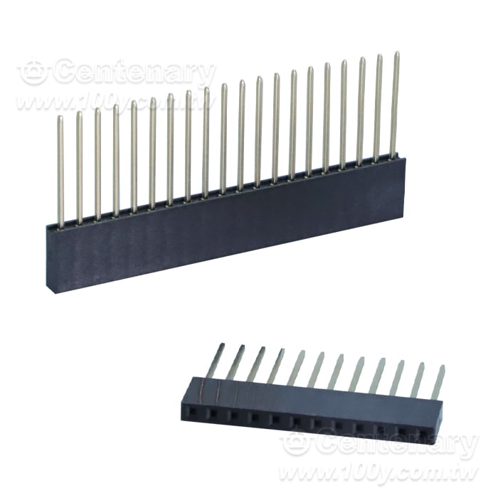 1*5排針母座 黑體8.4mm P:2.54mm 針長14.5mm - 165248 產品圖片
