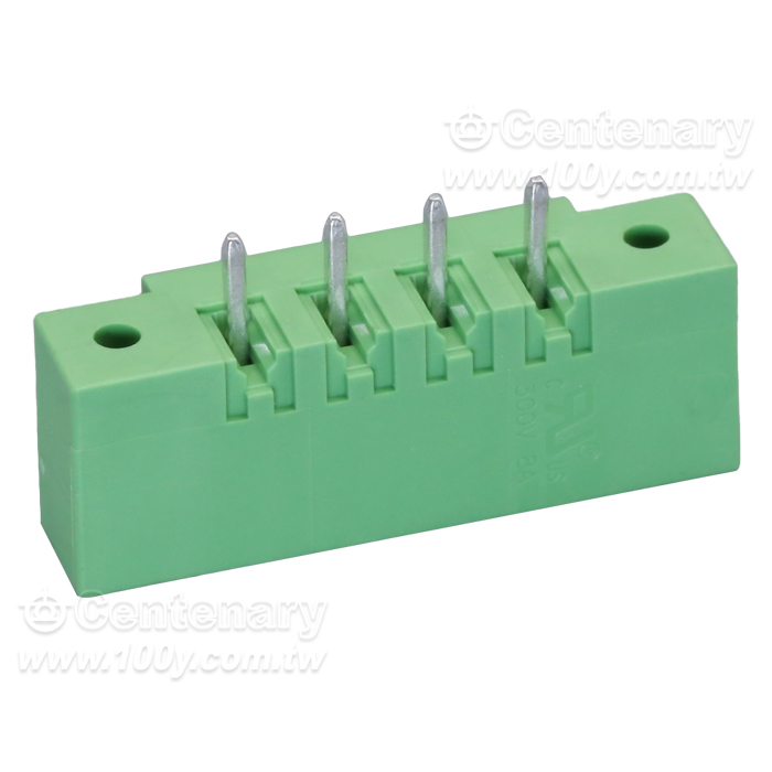 4P直針插針 Pitch:3.81mm 28-14AWG 180° 帶法蘭 - 146379 產品圖片