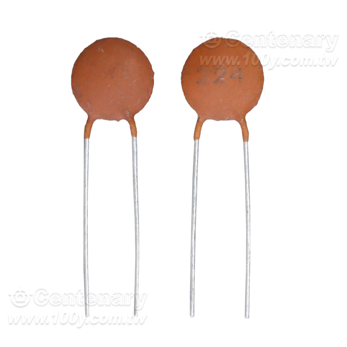 0.22uF/50V  Radial Ceramic Disc Capacitor - 165596 Product Image