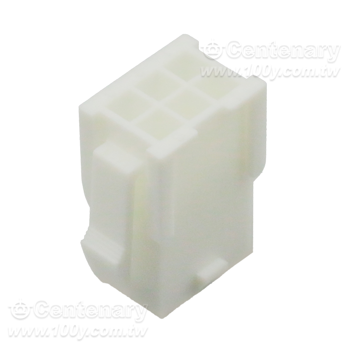 4.2mm Pitch Mini-Fit Jr. Plug Housing, Dual Row, UL 94V-0, Panel Mount, 6 Circuit - 120771 Product Image